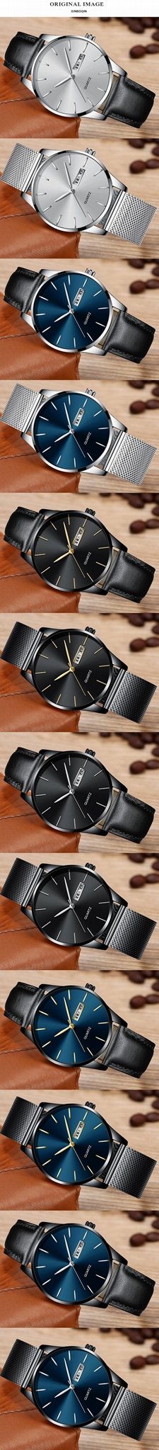 XINBOQIN Manufacturer Wholesale Fashion Charm Mens Ultra Thin Quartz Wrist Watch 5