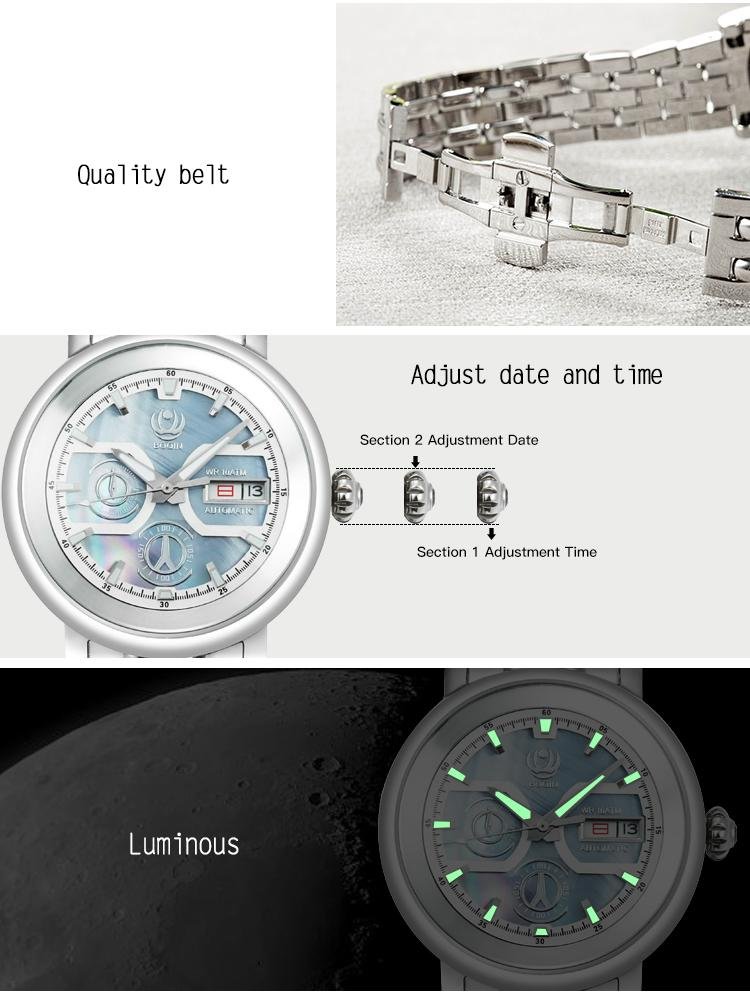 XINBOQIN Wholesale Ladies Luxury Automatic Mechanical Waterproof Wrist Watches 4