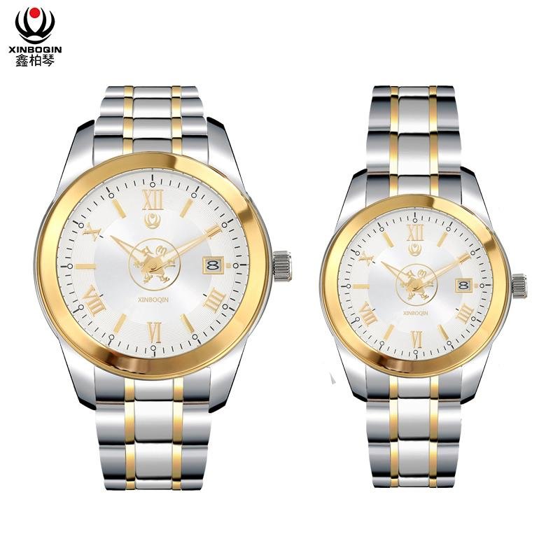 XINBOQIN Creative Design Couple Automatic Mechanical Watch Custom Logo ODM OEM