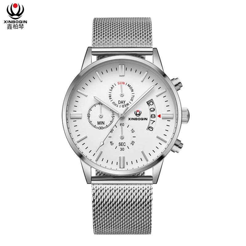 XINBOQIN Wholesale Men's Fashion Multi Function Quartz waterproof Luminous Watch