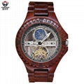 XINBOQIN Wholesale Men Luxury Automatic Mechanical Wooden Watch Custom Logo 