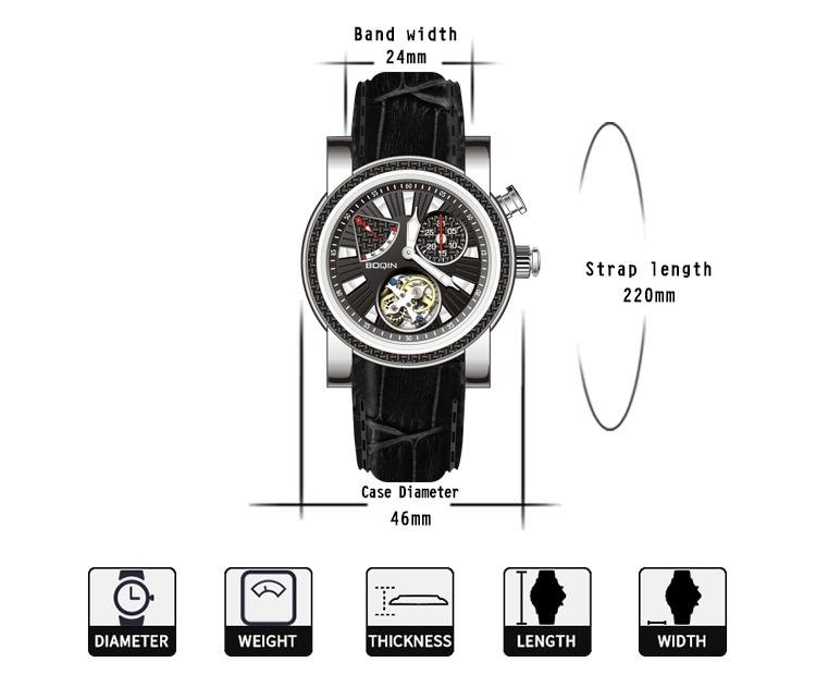 XINBOQIN Automatic Mechanical Skeleton High Quality Men's watch 4