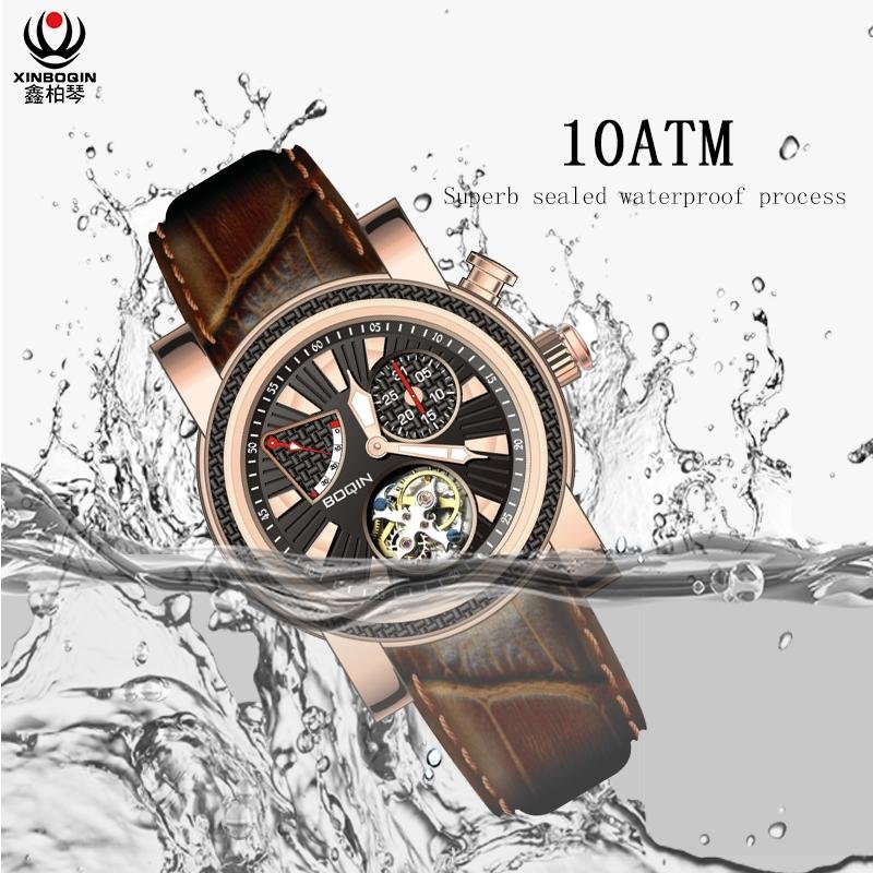 XINBOQIN Automatic Mechanical Skeleton High Quality Men's watch 3