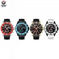 XINBOQIN Factory Custom Multifunction Men's Quartz Stainless Steel Watch 5