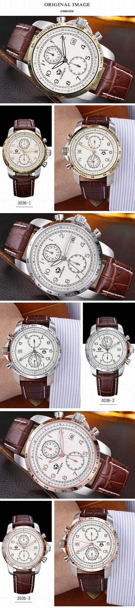 XINBOQIN Chinese Watch Supplier Wholesale Men's Charm Quartz Waterproof Watch  5