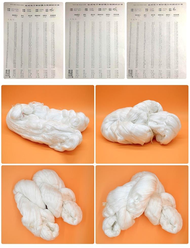 China supplier high quality 250g/hank raw white 100 spun polyester yarn 3