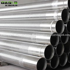 Stainless steel perforated casing liner ERW steel pipes