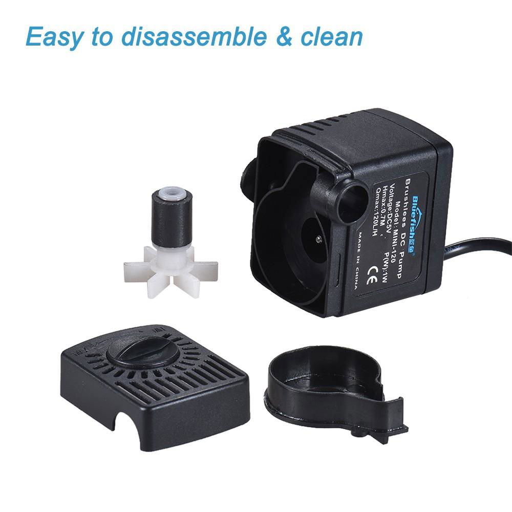 Mini DC 12V Aquarium Submersible Pump for Small Fountain, Green Wall 5