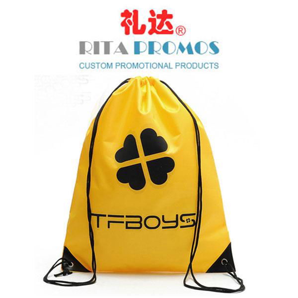 Custom Promotional 210D Polyester Drawstring Backpacks (RPPDB-2) 2