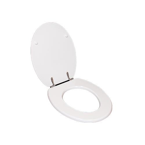 Family bathroom white duroplast toilet seat lid