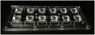 LED optics lens 2x6 module  for Highbay 90°