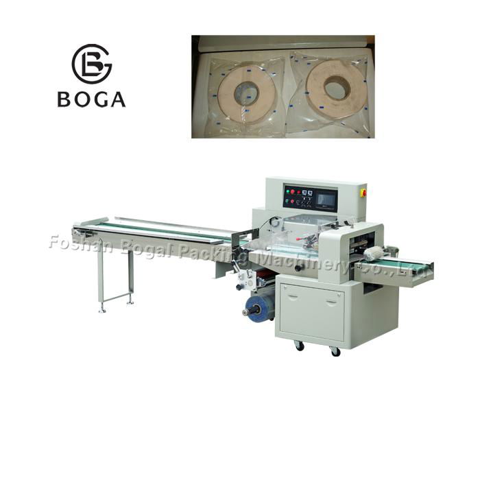 Double-sided adhesive wrapping and packaging machine