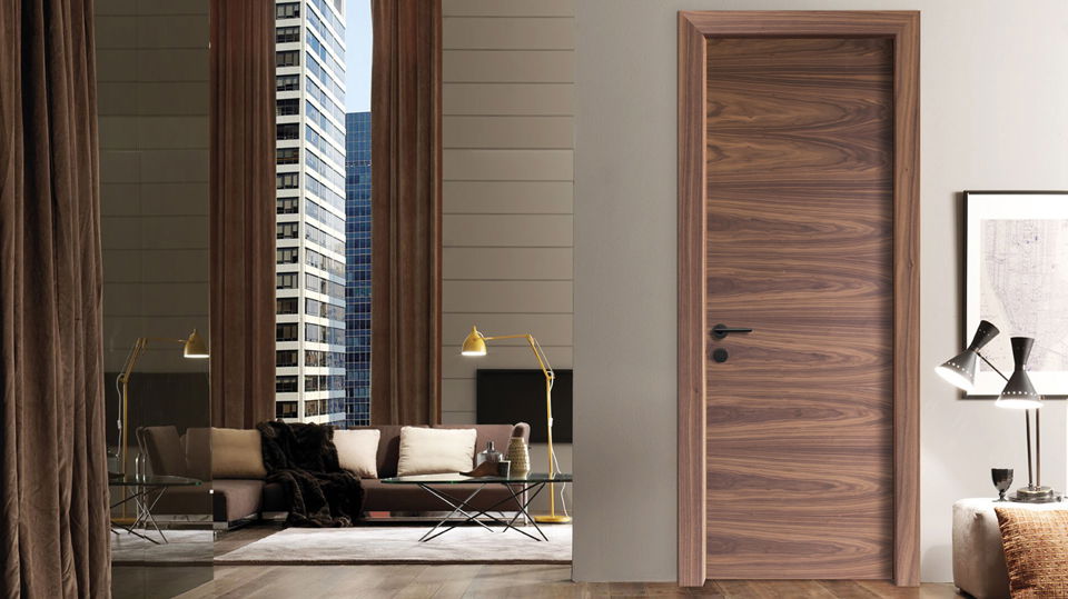 Walnut Veneer Wood Door for Hotel Project 4