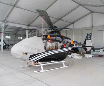 Helicopter hangar shed