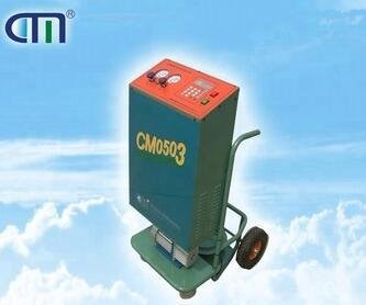 Trolley type refrigerant recovery vacuum recharge machine