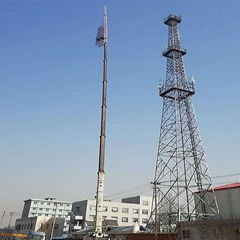 Hot Dip Galvanized 4 legged Angular Steel Microwave Antenna Communication Tower