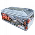 Supermarket combined direct cooling deep island freezers 4