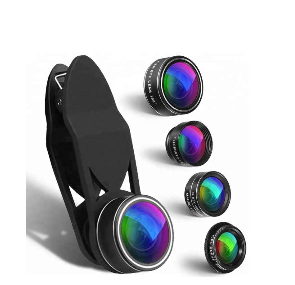 5 in 1 telescope anamorphic fisheye universal mobile phone zoom lens kit 