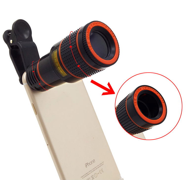 Latest gadgets 2018 cell phone spare parts camera 12X telephoto telescope zoom 4 3