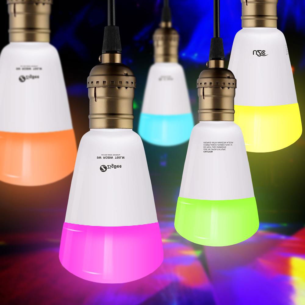 Smart  zigbee bulb LED light RGB color for amazon Alexa and Google home 2