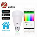 Smart  zigbee bulb LED light RGB color for amazon Alexa and Google home