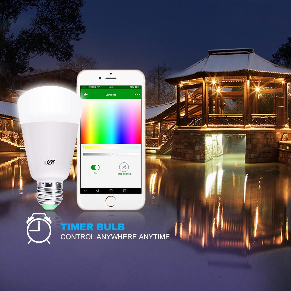 Smart  zigbee bulb LED light RGB color for amazon Alexa and Google home 3