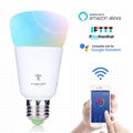 7W TUYA smart wifi LED bulb RGB for