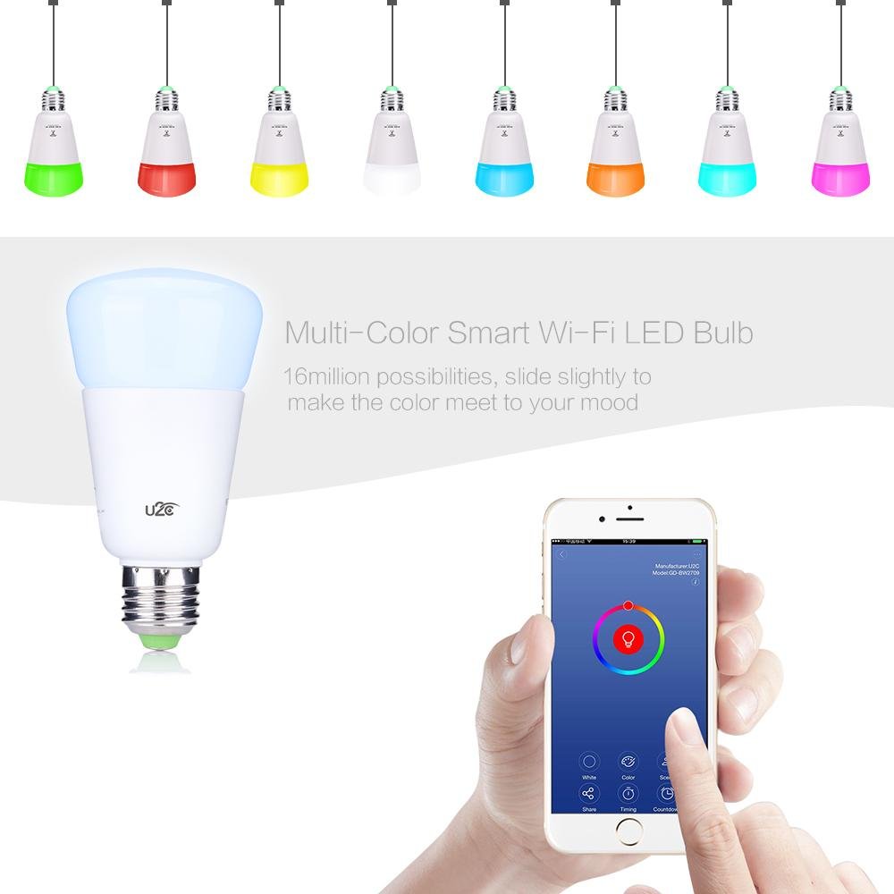 7W TUYA smart wifi LED bulb RGB for Alexa and google home 4