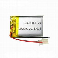 Lithium Polymer battery 3.7v 300mAh 602030 rechargeable battery 