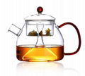 Clear Glass Teapot With Lid & Infuser Tea Mug Gongfu Tea 230ml 7.8 oz 2