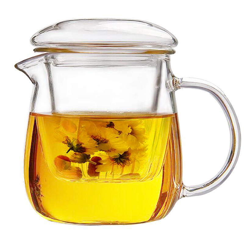 Clear Glass Teapot With Lid & Infuser Tea Mug Gongfu Tea 230ml 7.8 oz 3