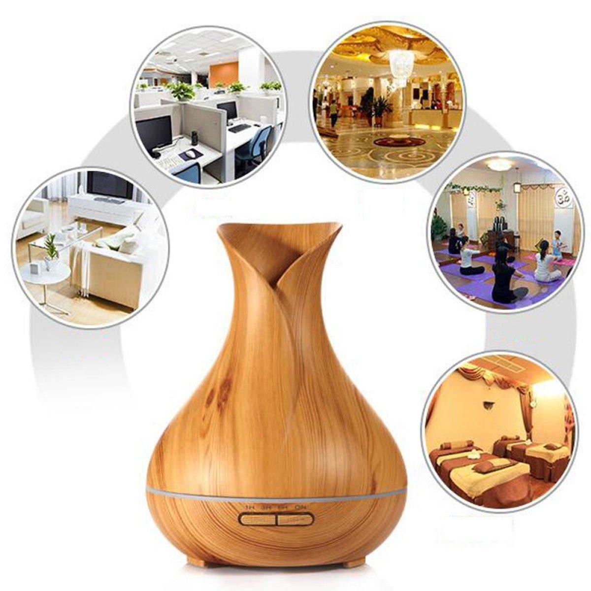 300ml Ultrasonic Easy Home Wooden Humidifier Aroma Diffuser 4