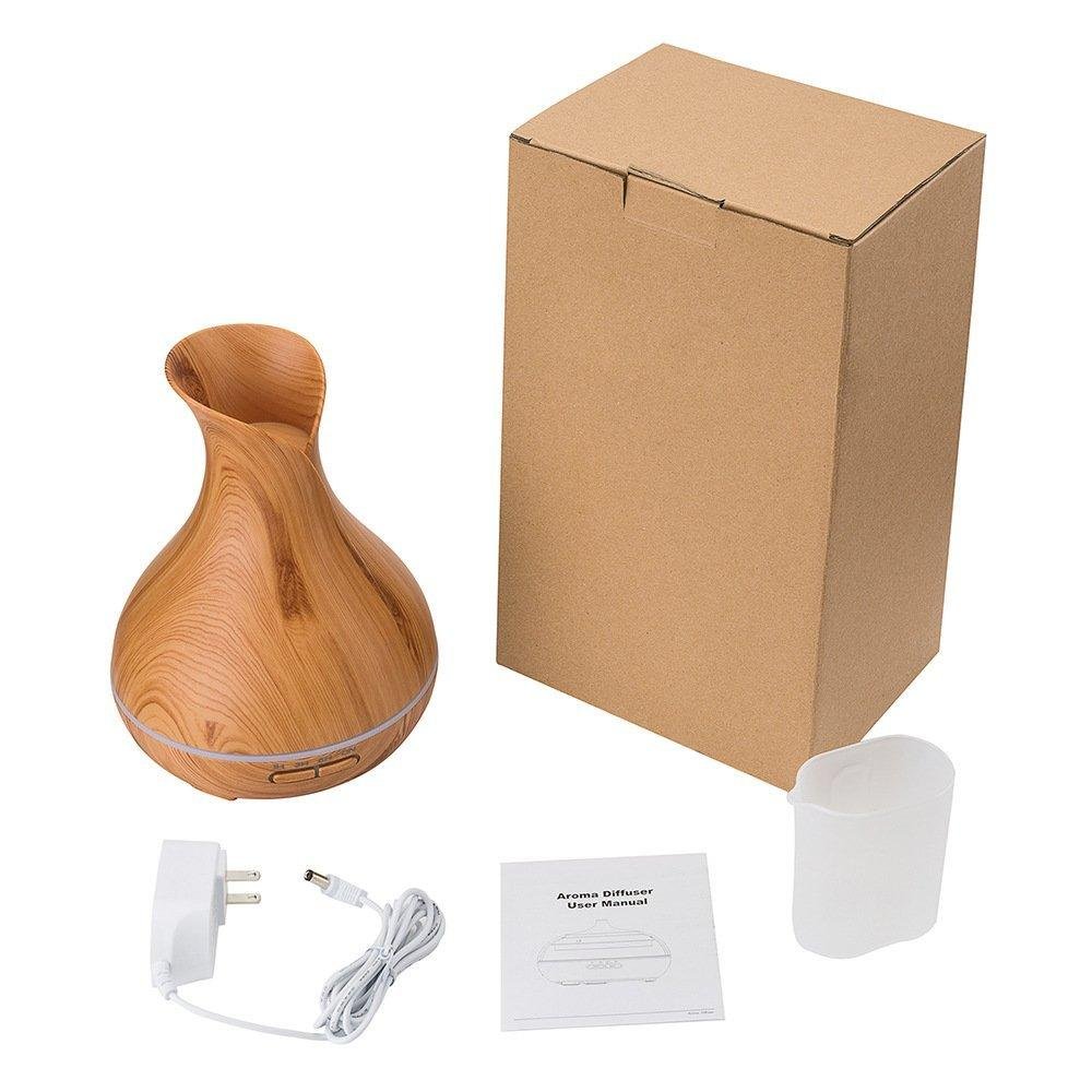 300ml Ultrasonic Easy Home Wooden Humidifier Aroma Diffuser 5