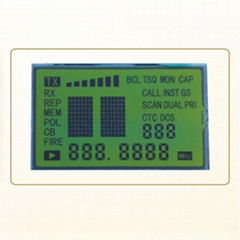 Yellow Green Film STN Segment LCD Display Glass Panels