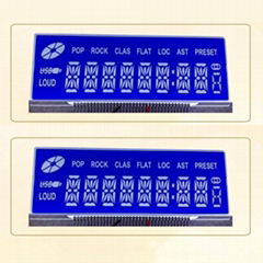 Blue Film STN Segment LCD Display Glass Panels