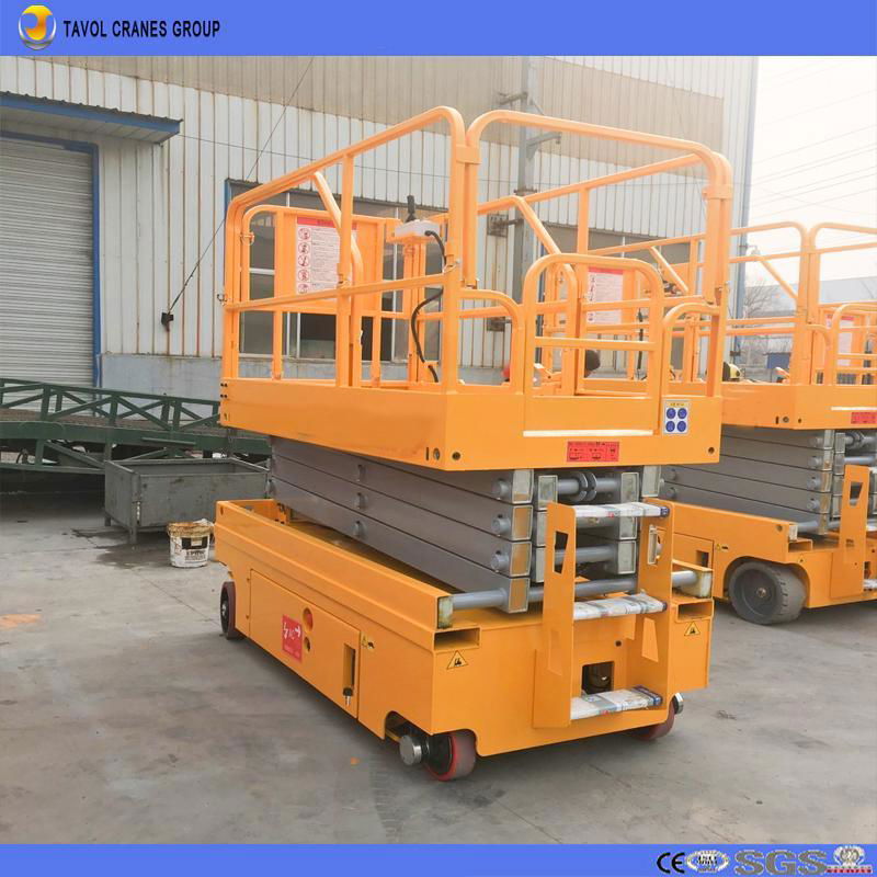 Electric driven self walking mobile scissor lift for sale 4