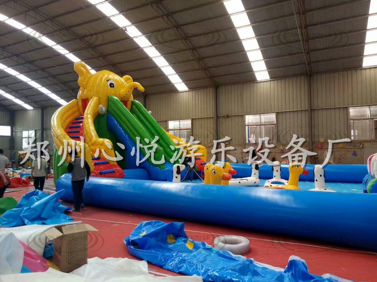 移动式大象充气滑梯水上乐园 2