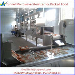 Tunnel Belt Packed Food Sterilizer Microwave Food Sterilization Machine