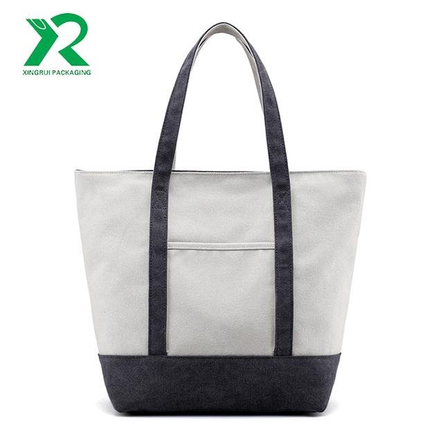 High quality durable 14oz canvas shoulder tote bag for promotions 3