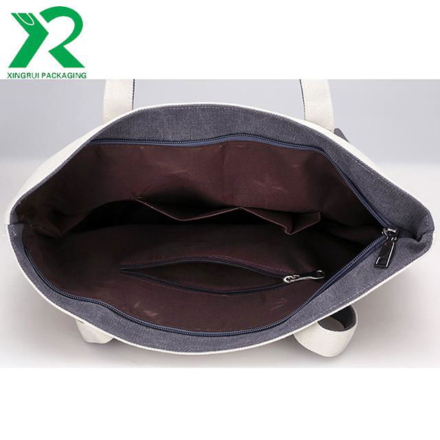 High quality durable 14oz canvas shoulder tote bag for promotions 4