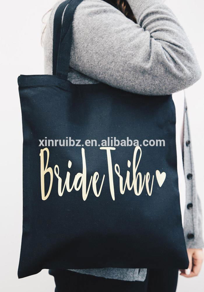 100%cotton romantic cute gift bag wedding favor tote with custom logo printed 3