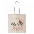 100%cotton romantic cute gift bag wedding favor tote with custom logo printed