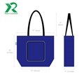 Promotional reusable polyester tote shoulder bag foldable grocery shopping bag 3