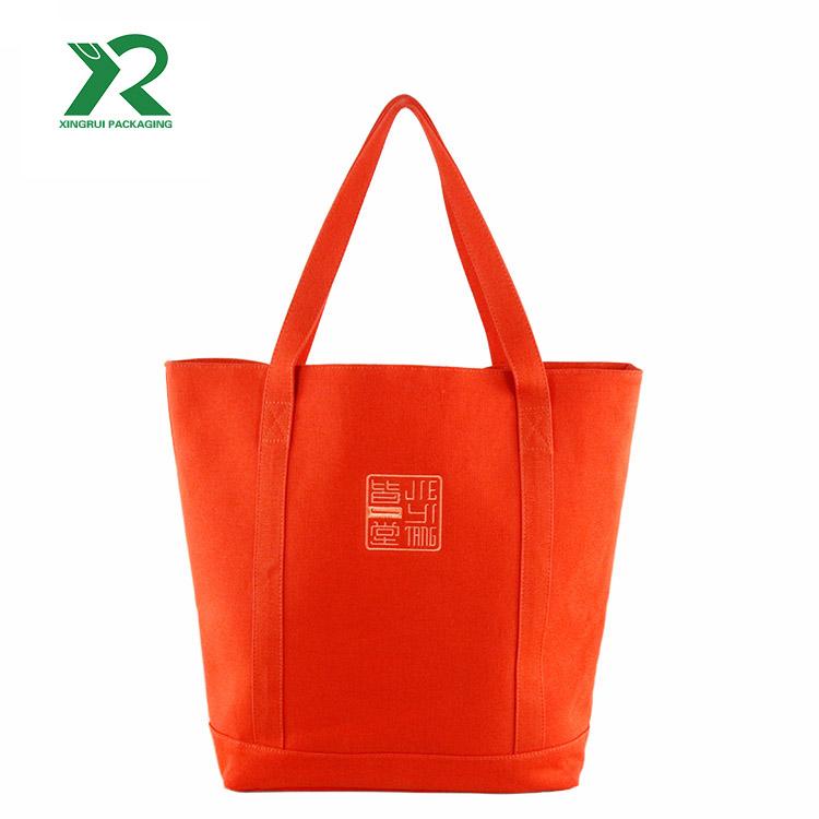  China factory manufacture durable customized embroidery canvas tote bag 3