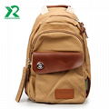 Wholesale leisure Durable customize vintage canvas backpack for student 1