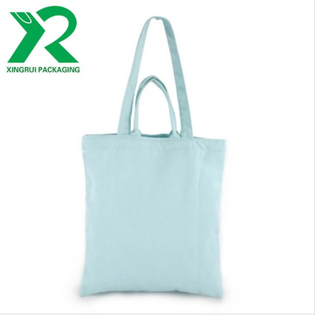 100%cotton romantic Sky Blue cute gift bag wedding favor tote with double handle 3