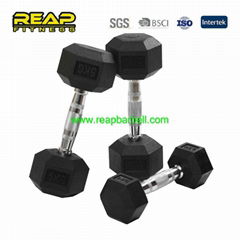 Rubber Hex Dumbbell