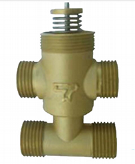 3/4" BSP male 3 way 4 outlet bypass floor heating control valve