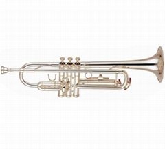 Popular Bb Key Brass Silver Plated Trumpet