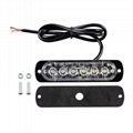 6 LED Amber Flashing Emergency Hazard Side strobe marker lights for Car Truck 